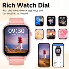ZhiKexing Set Kombo Jam Tangan Olahraga Pintar + Earbud Nirkabel, Layar HD 1,83 Inci, Baterai 260mAh, Mendukung Panggilan Nirkabel, Pemutaran Musik, Notifikasi Pesan, Dengan Lampu LED, Kalkulator, Jam Alarm, dan Lainnya, Kompatibel dengan Android dan iOS, Desain Modern yang Modis, Hadiah Ideal untuk Pria, Wanita, Pasangan, atau Orang Tua - View 5