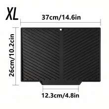 1pc Foldable Silicone Dish Drying Mat, Kitchen Bowl & Plate Drying Pad, Sink Anti-Slip Countertop Mat, Heat-Resistant, Shock-Absorbing, Noise-Reducing, Can Be Used As Desktop Heat-Resistant Pad, Soft Roll-Up Design, Space-Saving Storage. Multi-Purpose Kitchen Essential, Tableware & Fruit/Vegetable Draining Countertop Protection Pad, Heat-Resistant & Non-Deforming, Easy To Clean With A Rinse, Suitable For Home Kitchen, Restaurant Bar - Multicolor - View 13