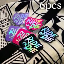 2PCS Ride Or Die, Mountain Bike Road Bike Frame Stickers Gradient Decorative Stickers, Creative Laser Effect, Motorcycle Bicycle, Laptop, Computer Case Vinyl Decals - New Arrival - View 12