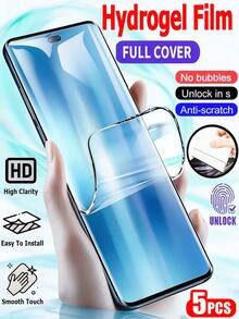 5 قطع فيلم هيدروجيل تغطية كاملة متوافق مع Xiaomi 17T 17 Pro Max 15 Ultra 14 Pro، K80 K70 Note17 Pro Max Note17 Pro، واقي شاشة ناعم عالي الدقة، بدون فقاعات، مضاد للبصمات، إصلاح الخدوش تلقائيًا، سريع بالبصمة، بدون حافة بيضاء، ليس زجاجًا مقسى - شفاف - مشاهدة 13