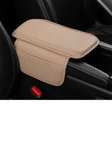 Car Armrest Pad, Center Console Storage Armrest Cover, Wear-Resistant PU Leather Business Minimalist Style Car Center Console Armrest Pad, Suitable For Private Car Owners Daily Driving And Road Trips, Pure Black With Red Stitching All-Season Universal Car Interior Decoration Accessory - Multicolor - View 10