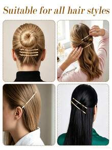 20/2PCS A Single Clip, A Simple Side-Mounted Clip For Holding Short Hair Together, Suitable For Daily Life, Outings And Casual Hair Accessories. - Multicolor - View 3