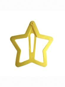 1pc Oversized Hollow Star Hair Clip, Giant Five-Point Star Hair Claw, Y2K Style Back Of Head Hair Clip, Personalized Exaggerated Hair Accessory - Multicolor - View 5