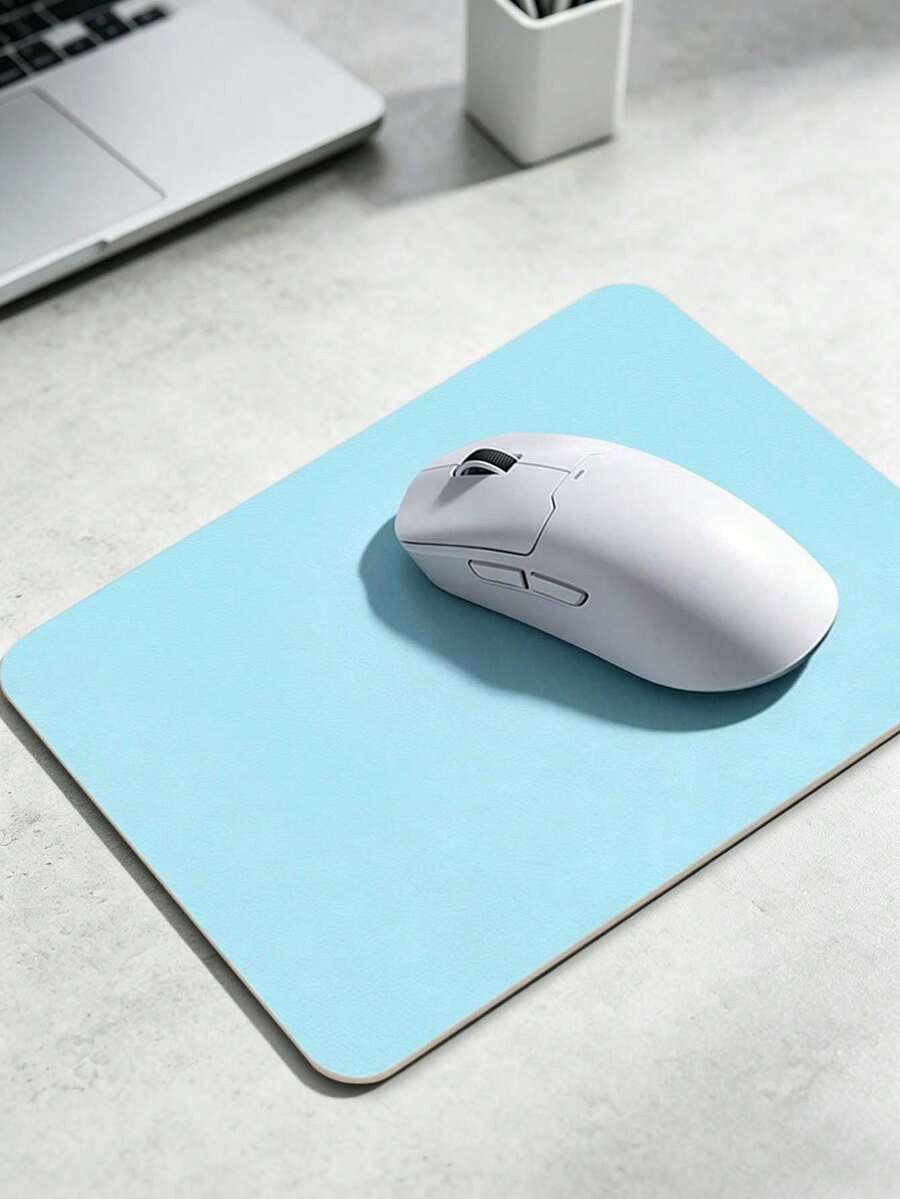 Reversible Double-Sided PU Leather Mouse Pad Waterproof Non-Slip Blue Pink Pastel Aesthetic Cute Desk Mat For Office Gaming Laptop Student - View 1