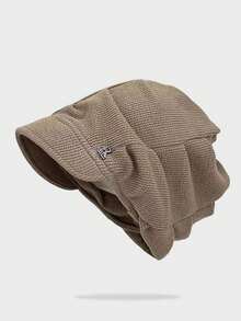 1pc R-Logo Knitted Bucket Hat With Brim, Windproof, Sun Protection, UV Protection, 3D Texture, Foldable, Fashionable & Versatile, Elegant, Soft & Comfortable, Breathable, Multi-Functional, Flattering, Face-Slimming, Suitable For Beach, Outing, Hiking, Cycling - Multicolor - View 8