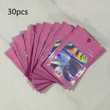 30pcs Holographic Self-Sealing Bags, Suitable For Nail Art, Jewelry Display And Eyelash Storage - Plastic Bags With Holographic Seal, Multiple Rectangular Containers, Suitable For Rings And Display, Jewelry Storage Bags, Gift Bags - View 10