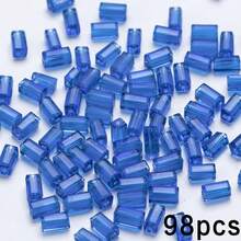98顆 2x4mm 拋光切割玻璃長方形隔珠，精緻耐用 DIY 珠寶手工材料，適用於創意手鍊與項鍊製作 - 2*4長方 - 查看 26
