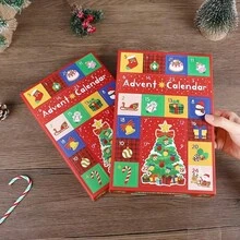5Pcs Christmas Advent Calendar Box 24-Grid Christmas Countdown Fillable Empty Box Kids Gift New Year Party Supplies Home Decor - Tree - View 4