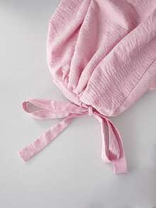 Damen Herbst/Winter Y2K Hose mit hoher Taille und Harem-Schnitt, mit Knöchel-Schleifen-Details, lässig locker geschnitten, für Urlaub und Alltag, lange Hose. - Pink - Übersicht 7