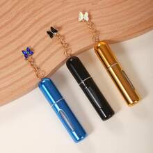 5ml Small Opening Bottom Refillable Perfume Dispenser Bottle, Aluminum Self-Pump Butterfly Spray Bottle - View 1