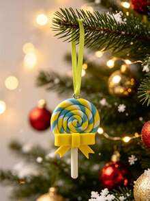 1pc Multicolor Fashionable Cute Soft Clay Heart Lollipop Christmas Tree Pendant, Suitable For Christmas Gift For Best Friends, DIY Jewelry Handmade Craft, Necklace, Earring, Keychain Making - Multicolor - View 27