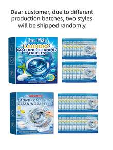 Jakehoe 12pcs Powerful Washing Machine Cleaner Tablets - 3-In-1 Deep Descaling, Thoroughly Removes Limescale. Keeps Your Washer Drum/Agitator Fresh And Smooth. Bathroom Decor And Accessories, Laundry Detergent, Cleaning Supplies - Powdery - View 10