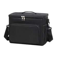Double-Layer Insulated Lunch Bag: Reinforced Design For Better Insulation. - Black - View 1