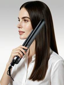 CRASTS Hair Straightener And Curler 2 In 1, Ceramic Flat Iron With 6 Adjustable Temperature 130℃ To 230℃, Fast Heating Hair Styling Tool With 360° Swivel Cord For All Hair Types, Black - Black - View 11