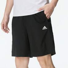 Adidas Future Icons Woven Shorts Three-Stripe Logo Comfortable Breathable Elastic Waist Straight-Leg Casual Shorts Men's - Black - View 2
