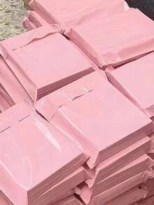 Packaging Bags, Shipping Bags, Multi-Size Self-Adhesive Waterproof Mailing Envelopes - Thickened Plastic Packaging Bags, Leak-Proof And Tear-Resistant, Multi-Purpose Easy Packaging Bags, Suitable For Office, Clothing Packaging Backs - Pink - View 2