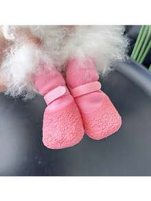 4pcs Waterproof Dog Shoes, Anti-Slip Paw Protector Boots With Soft Sole, Washable & Reusable Pet Booties For Small Dogs & Puppies, Rain, Snow & Hot Pavement - Multicolor - View 9