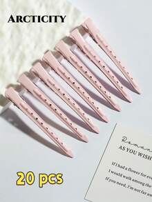 Arcticity 100pcs 9cm Large Pink Crocodile Duck Bill Hair Clips, Salon-Grade Metal Strong Grip, Suitable For All Hair Types, Daily Travel Salon Styling Tool - Pink - View 11