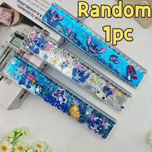 Disney Stitch 20CM Quicksand Ruler, Intergalactic Baby Stitch Glitter Oil Painting Straight Ruler, Wave Ruler, Stationery, School Supplies, School Supplies For Girls, School Supplies, School Supplies, School Supplies, Aesthetic Stationery, Stationery, Teacher Supplies, Stationery Set, Art Supplies, Craft Supplies, Art And Craft, Christmas Gift - Multicolor - View 8