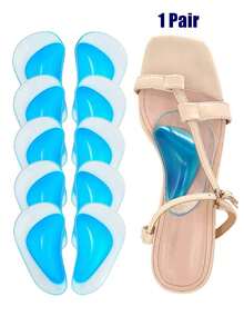 Bantalan Kaki Depan Silikon, Bantalan Metatarsal Perekat Sendiri, Sisipan Anti-Selip Ukuran Setengah, Bantalan Sepatu Hak Tinggi Lembut, Bantalan Pelindung Kaki, Unisex - Biru - View 8