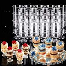 Reusable Clear Dessert Cups, Elegant Mousse Cups, Parfait Cups, Dessert And Pudding Bowls, Thickened Ice Cream And Custard Containers. Perfect For Christmas Party, Wedding, Event, Dessert Display, Valentine's Day Event Service, Holiday Tableware - Transparent - View 10