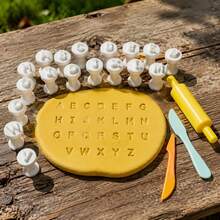 26pcs A-Z Uppercase Letter Clay Stamps - Reusable Plastic Letter Stamps, Suitable For Polymer Clay, Ceramic Tile, Scrapbooking, Calligraphy, DIY Crafts, Pottery, Model Making And Clay Tools - Multicolor - View 3