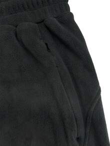 veidoorn Men's Solid Color Sports Pants, Side Pockets, Snap Button Design For Easy On And Off, Loose Comfortable Fit - Dark Grey - View 9