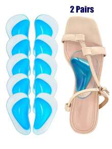 Bantalan Kaki Depan Silikon, Bantalan Metatarsal Perekat Sendiri, Sisipan Anti-Selip Ukuran Setengah, Bantalan Sepatu Hak Tinggi Lembut, Bantalan Pelindung Kaki, Unisex - Biru - View 9