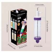 Juego de 8 Jeringas para Decorar Postres ,El kit incluye una herramienta de émbolo, 2 acopladores, 1 punta de relleno, 4 puntas de decoración, plástico, blanco y morado - Blanco - Ver 7
