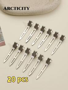 Arcticity 100入 5.5cm 銀色金屬髮夾，髮根蓬鬆造型夾，多尺寸，DIY髮飾工具，適用於各種髮型 - 銀色 - 查看 8