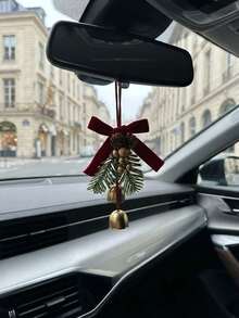 1pc Christmas Pine Tree And Bell Hanging Ornament, Christmas Decoration, Christmas Party Favor And Small Gift; Suitable For Decorating Home Door Handles, Christmas Tree And Car Interior - Bell - View 8