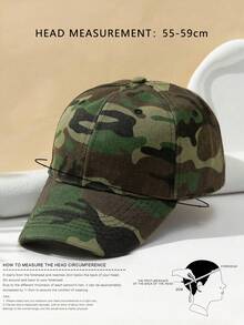 1pc Unisex Camouflage Baseball Cap Outdoor Travel Sports Casual Trucker Hat - Multicolor - View 3
