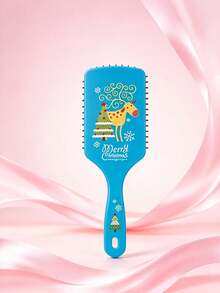 Christmas Massage Comb, Santa Claus Reindeer Christmas Tree Snowman Hair Comb, Oval Cushioned Comb, Christmas Comb - Multicolor - View 10