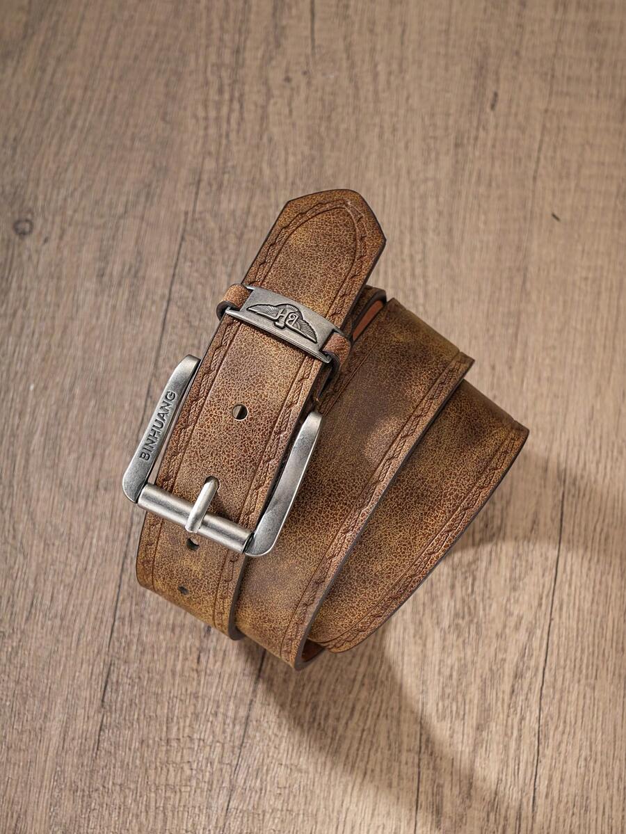 1 buah Sabuk Pria Gaya Barat Vintage, Cocok untuk Pakaian Kasual Sehari-hari, di Rumah, dan Saat Bepergian - BH1252 - View 1