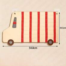 Large Capacity Wall-Mounted Felt Storage Bag For Toy Cars And Model Cars, 1:64 Scale Car Organizer With Hooks - Multicolor - View 3
