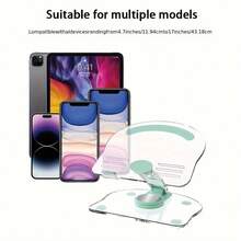 Acrylic Flat Phone Stand, Cute And Practical, 360° Rotatable, Foldable For Easy Carrying, Available In Pink And Green. Choose Your Favorite Color For A Better Look - New Arrival - View 9