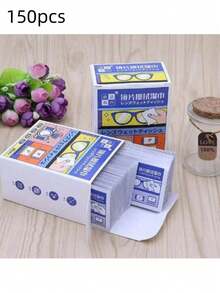 100pcs Disposable Eyeglass Cleaning Wipes, Personalized Packaging Lens Cleaning Cloth, Suitable For Glasses, Fashion Eyewear, Smartphone Screens, Electronic Devices And Camera Lenses, Portable Eyeglass Cleaning Screen Cleaning, Compact And Durable, National Day, Graduation, Distribution - Multicolor - View 9