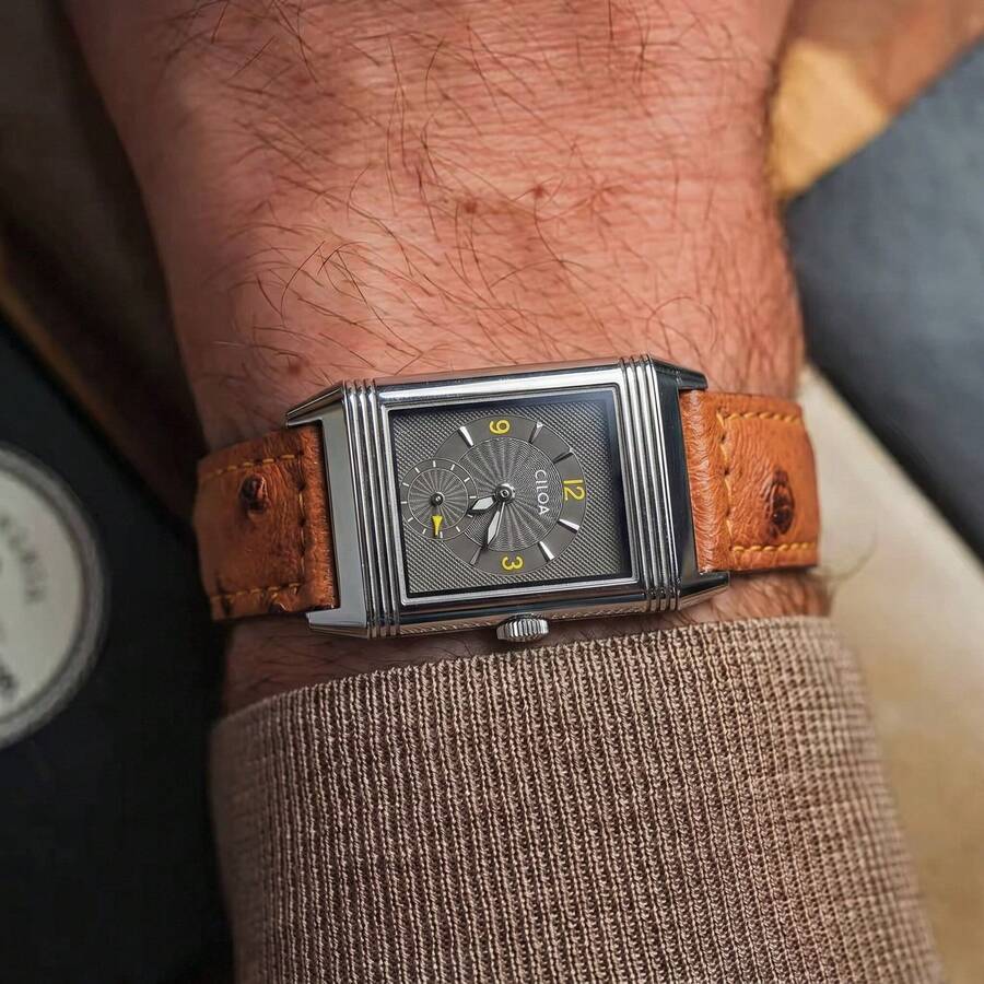 CILOA Men's Vintage Square Watch, Retro Classic Design, Suitable For Various Occasions, Perfect Holiday Gift - Grey - View 1