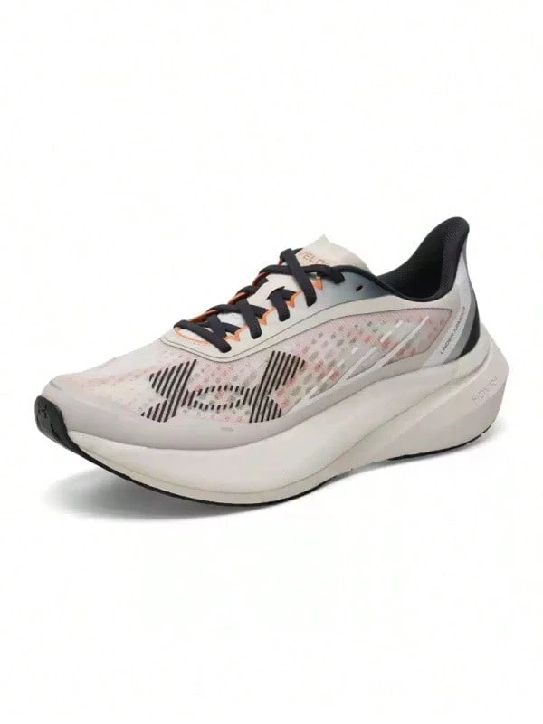 Under Armour New Men's Shock-Absorbing Rebound Cushioning Sports Running Shoes - Beige-grey/Black-orange - View 1