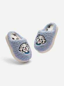 Balabala Boys Girls Warm Winter House Slippers Thick Soft Indoor Footwear - Gray Blue - View 4