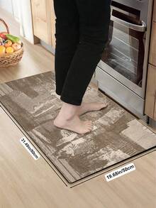 1pc Minimalist Geometric Print Pattern, Minimalist Style Digital Printed Kitchen Rug Mat, Suitable For Kitchen, Dining Room, Hallway, Indoor Carpet, All Seasons - Multicolor - View 17