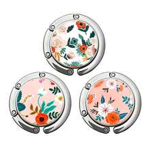 Foldable Purse Hook Women Bag Table Hanger Flower Hook Collection Desk Hooks Portable Handbag Organizer Purse Holder Bag Rack Closet Hanger Storage Compact Decorative Space Saver Flower Design For Women Handbag Table Desk Organization - Multicolor - View 3