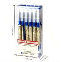 12pcs Japanese Fine Neutral Pens, 0.35mm Neutral Ink Ballpoint Pens, Plastic Material, Suitable For School And Office Use, Smooth Writing - Black, Blue, Red Ink Stationery Supplies - Gel Pens 12-pack - View 7