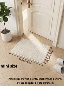 1 buah Karpet Ruang Tamu Minimalis Berwarna Krem dengan Tekstur Mirip Kasmir, Lembut, Anti Selip, dan Tahan Aus, Cocok untuk Ruang Tamu, Kamar Tidur, Dekorasi Liburan, Kantor, Keset Anti Selip, Kamar Mandi, Lorong, dan Area Belajar. - Krem - View 12