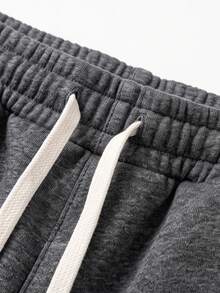 KyrLssu Celana Jogging Wanita Model Lebar, Celana Panjang Kasual dengan Pinggang Elastis dan Tali Serut, Dilengkapi Saku - Dark Grey - View 7