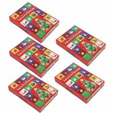 5Pcs Christmas Advent Calendar Box 24-Grid Christmas Countdown Fillable Empty Box Kids Gift New Year Party Supplies Home Decor - Tree - View 11