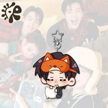 CORTI/S Star Shaped Acrylic Pendant, Creative High Appearance Backpack Charm, Cute Cartoon Style Hanging Ornament, Fan Collection Gift, Decorative Accessory For Bag Keychain JAMES JUHOON SEONGHYEON KEONHO - Multicolor - View 11