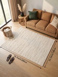 1 buah Karpet Ruang Tamu Minimalis Berwarna Krem dengan Tekstur Mirip Kasmir, Lembut, Anti Selip, dan Tahan Aus, Cocok untuk Ruang Tamu, Kamar Tidur, Dekorasi Liburan, Kantor, Keset Anti Selip, Kamar Mandi, Lorong, dan Area Belajar. - Krem - View 13
