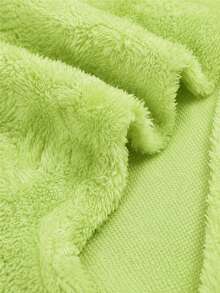 1pc Lime Green Flannel Fleece Fabric, Soft Plush Polyester Lambswool, Thick Comfortable Textured Surface, Warm Fluffy Material, Suitable For Blankets, Pillowcases, Pajamas, DIY Clothing Sewing And Home Decor Projects - Multicolor - View 5
