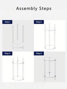 Transparent Acrylic Double-Layer Round Table, Round Side Table, Living Room Sofa End Table, Modern Minimalist Storage Table, Double-Layer Open Storage Design, Transparent Design Small Coffee Table, Bedroom Bedside Table, Living Room Corner Table, Casual Coffee Table, Bedside Storage Table, Small Space-Saving Home Table, Lightweight Practical Home Decor Table, Suitable For Living Room/Bedroom/Small Apartment/Dorm/Office/Reading Corner And Other Living Scenes - Transparent - View 7